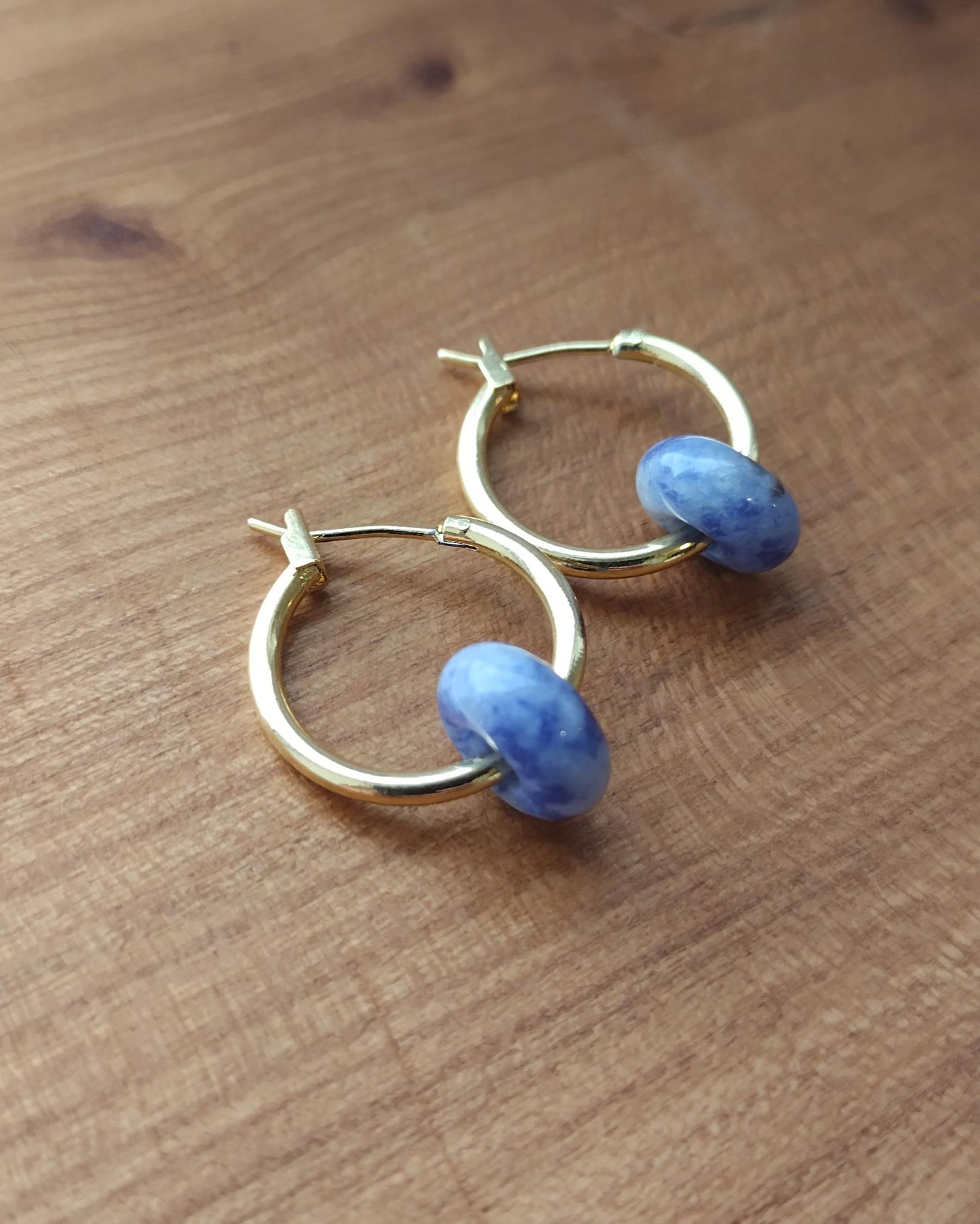 Blue clouds stone hoops