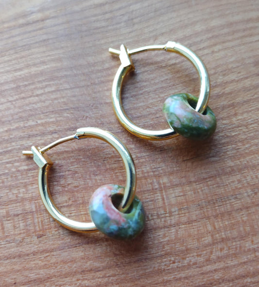 Pastel marbled stone hoops